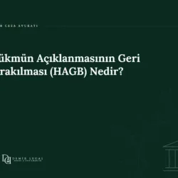 Hükmün Açıklanmasının Geri Bırakılması (HAGB) Nedir?