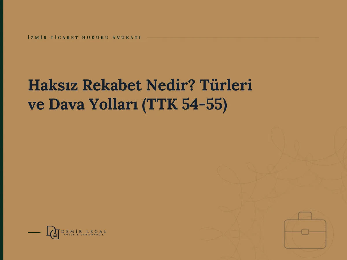 Haksız Rekabet Nedir? Türleri ve Dava Yolları (TTK 54-55)
