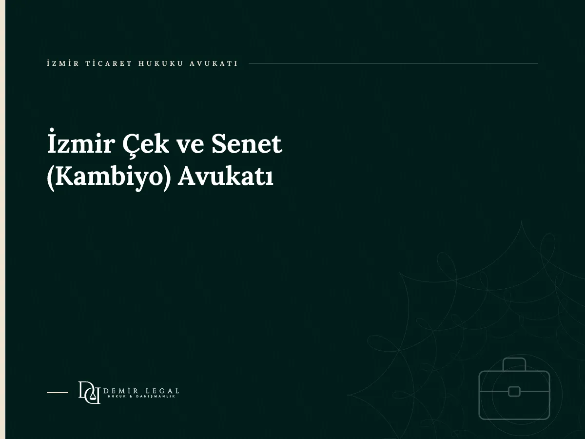 İzmir Çek ve Senet (Kambiyo) Avukatı