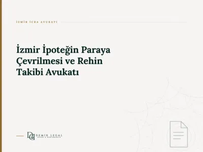 İzmir İpoteğin Paraya Çevrilmesi ve Rehin Takibi Avukatı