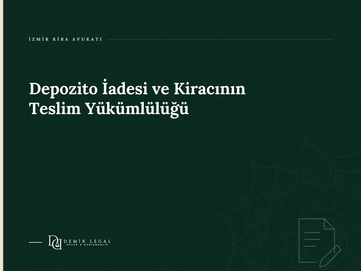 Depozito İadesi ve Kiracının Teslim Yükümlülüğü