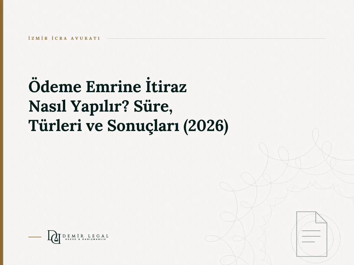 Ödeme Emrine İtiraz Nasıl Yapılır? Süre, Türleri ve Sonuçları (2026)