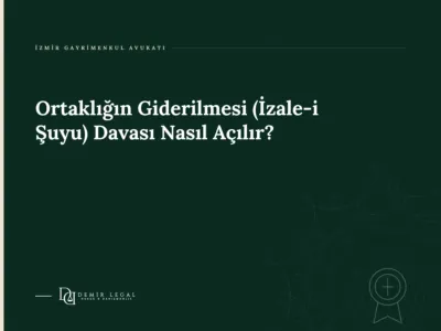 Ortaklığın Giderilmesi (İzale-i Şuyu) Davası Nasıl Açılır?